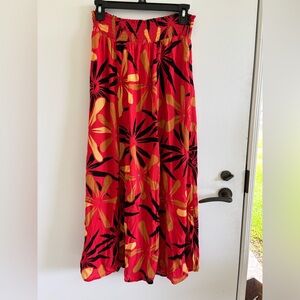 Tanoa pull on midi skirt NEW NWT colorful vacation spring summer